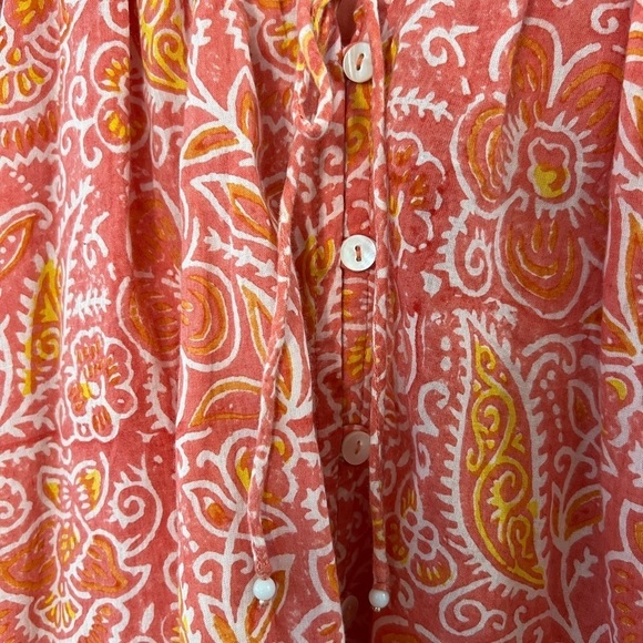 CLEOBELLA Grace Mini Dress in Bloom Block Print Coral Romantic Pastel - Size XS - Picture 11 of 11